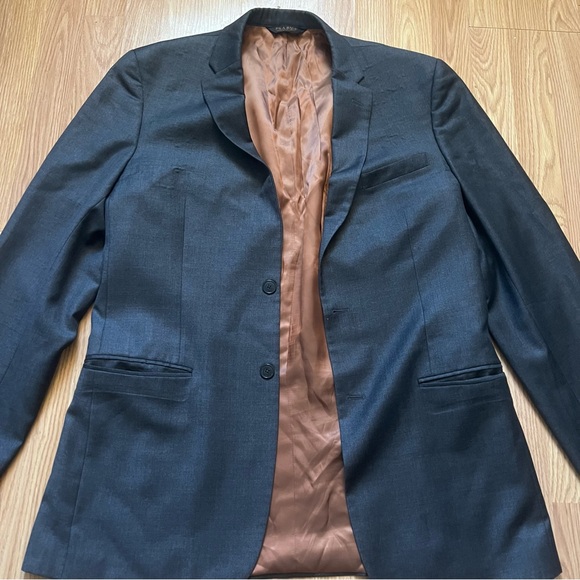 JOS A BANK Men's Blazer Gray Sports Coat 100% Wool Jacket 42XL Slim Fit READ - Picture 3 of 16
